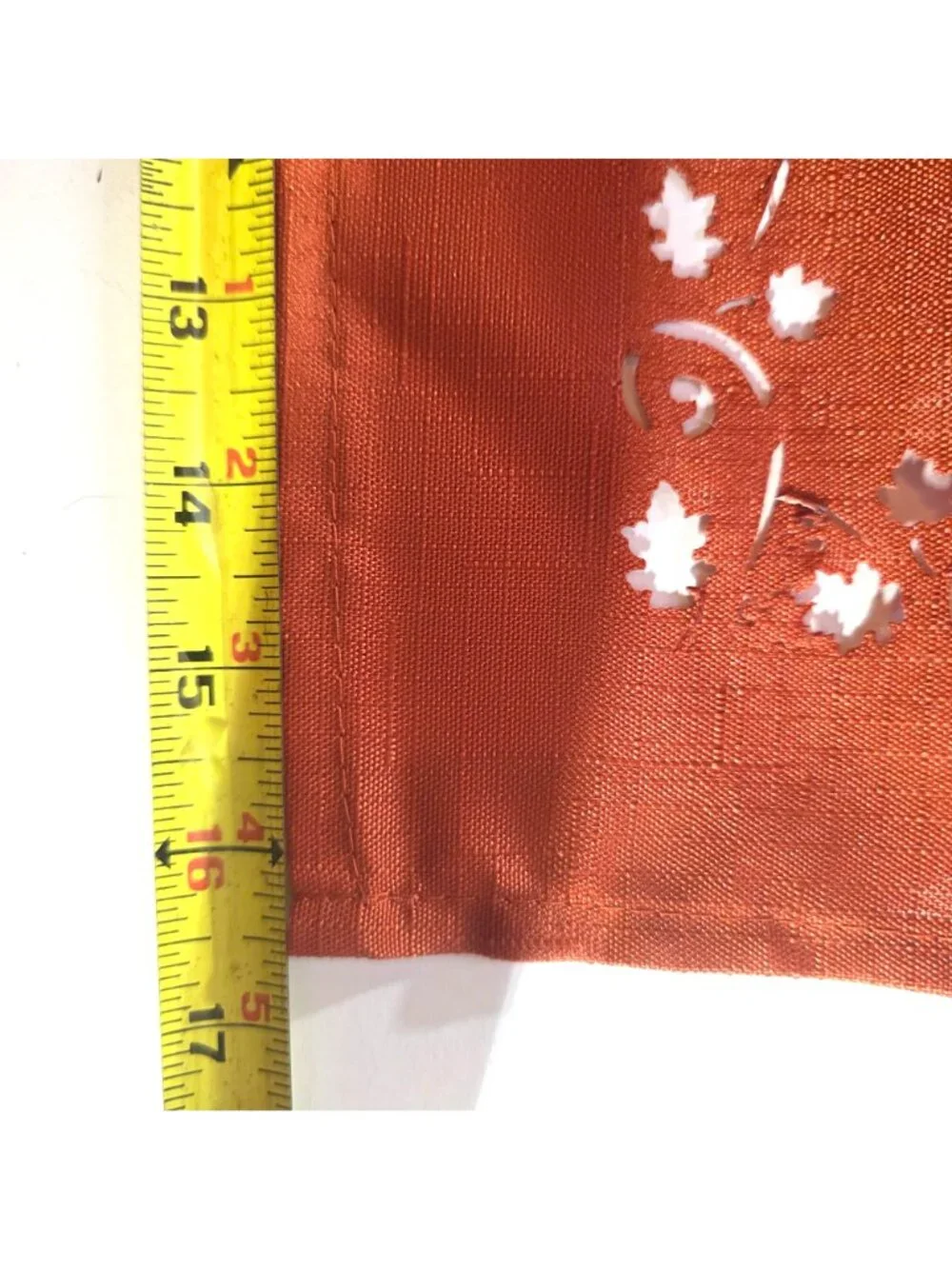 Thanksgiving Tablecloth Napkin Set cutwork leaf orange autumn holiday linens